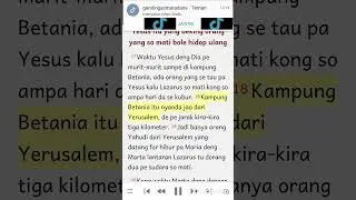 Bacaan Johanes 11 Lazarus Mati dan di Bangkitkan oleh Yesus