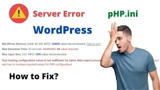 How to fix php.ini || How to change WordPress Server Settings in 2021 