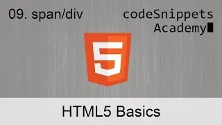 HTML Fundamentals 09. Span and Div: span/div