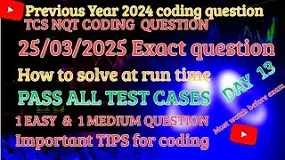 TCS NQT 2025 Coding Question | Previous Year Problem | Logic & Solution 