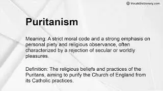 Puritanism Meaning