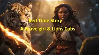 A brave girl who came to protect the lion's cubs | Friendship with animals