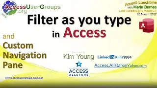 AL: Filter as You Type in Access + Custom Navigation Pane - Kim Young