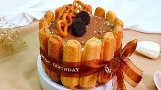 Whispers of Love Revealing Deepest Emotions of Heart: Tiramisu Creamcake with Savoiardi Biscuits