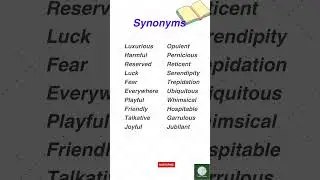 Synonyms words | Advanced English 