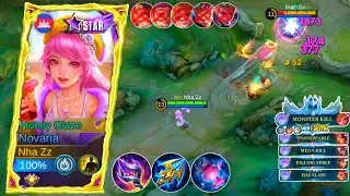 NOVARIA MIDLANE SNIPER 1 HIT!! NOVARIA BEST BUILD EMBLEM MAX DAMAGE | MOBILE LEGENDS