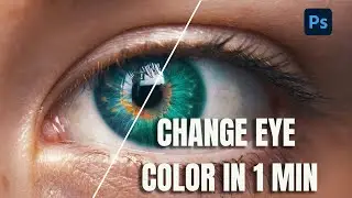 change eye colour in photoshop (1 minute only)🧭