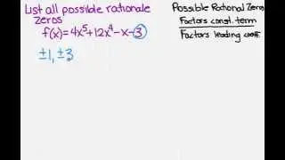 List all possible rational zeros 2