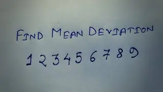 HOW TO FIND MEAN DEVIATION | ARUN PAUL.