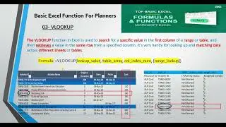 03  Excel V Lookup function
