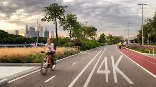4K Evening bike ride in Moscow