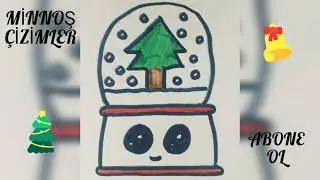 Sevimli Kar Küresi Çizimi❄🎄