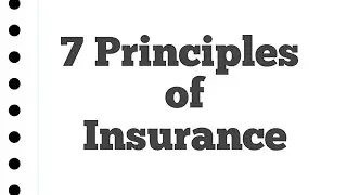 Insurance principles l principles of insurance l what are the 7 principles of insurance?