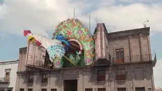 Augmented Reality urban art -  Fiesta del Gallo,  Querétaro, México