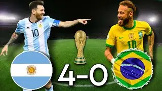 Argentina vs Brazil World Cup Match / 4-0 Argentina vs Brazil / Messi vs Neymar Match