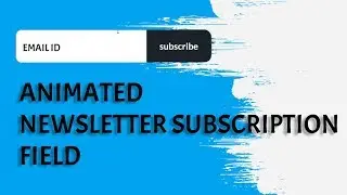 Animated NEWSLETTER Form Design | Animated Newsletter Subscription Field | NoorHUB