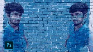 Blend face on wall | Photoshop Tutorials