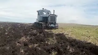 пашем целину /дт 75 /
