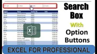 How to create a Search Box using Option Buttons | Excel Conditional Formatting | Radio Butttons