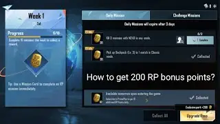 Week 1, How to collect 200 RP bonus points in PUBG session 15 