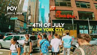🇺🇸 4TH OF JULY NEW YORK CITY - POV Midtown Manhattan Walking Tour / Independence Day #nycwalkingtour