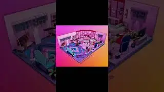 sims 4 building asmr - neon teen bedroom ✨ 