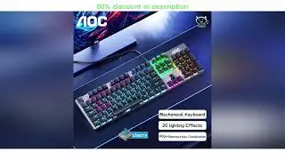 Why Everyone’s Talking About This Product! AOC Mechanical Keyboard Metal Panel Blue Black Brown S