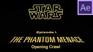 The Phantom Menace After Effects Crawl