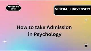 How to take Admission in Psychology
