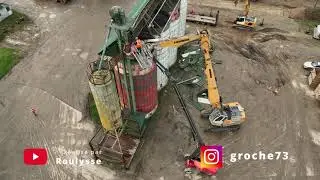 Démolition de Silos par la société CMTP (Eure) #Liebherr944