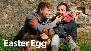 Renovation Boys Seaching For Eggs in France. The French Farmhouse.