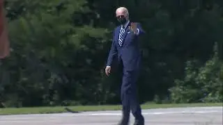 4x vaxxed & Covid-recovered Biden wearing N95 mask & walking alone outdoors. Isn't science amazing?