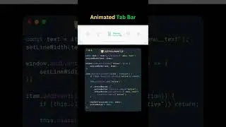 Animated Tab Bar UI | CSS + JS Modern Navigation 