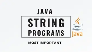 Java String programs | most important