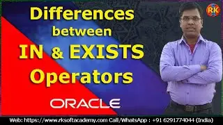 Differences between In and Exists Operators | In and Exists in Oracle | Oracle SQL Tutorial