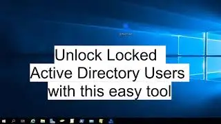 Unlock Active Directory User Tool 