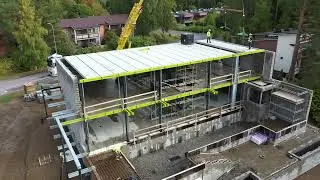 A sustainable residential building designed with green principles