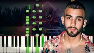 La Bachata - Manuel Turizo - Piano Tutorial - KeySynth