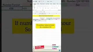 Excel: Convert Number Values to Time Values
