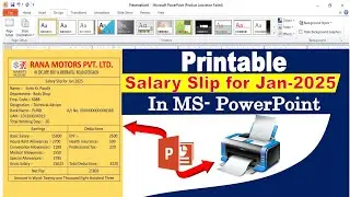 How to Make Salary Slip in PowerPoint| #Salary_Slip in PowerPoint| PowerPoint Tutorial