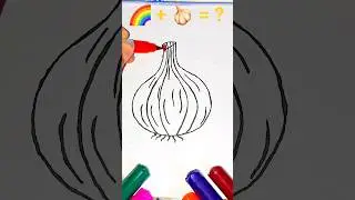 satisfying art 🌈 +🧄=? #viral #funny #art #shorts