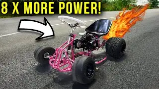 Installing a HUGE 125cc 4 stroke motor in our BUDGET Drift Kart! | Part 1