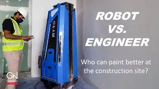 ROBOT vs ENGINEERS - Who can paint better at construction site?
