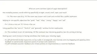 CC-Style & Grammar: Vague Description