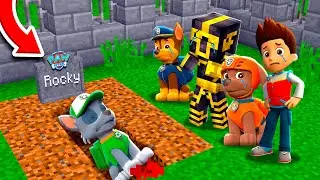 LA MUERTE DE ROCKY PAW PATROL EN MINECRAFT 😱