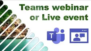 TEAMS: Webinar/Live events