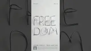 Metallic wire text effect #Adobe #Shorts