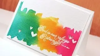 Watercoloring with Re-inkers - Make a Card Monday 