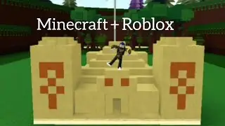 I Build Minecraft Desert Pyramid In Roblox/Build A Boat For Treasure/Roblox