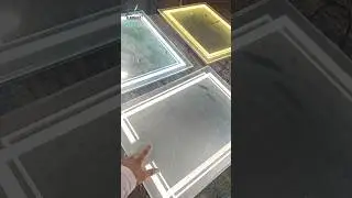 mirror glass LED light sansar 3 colour|| मिरर ग्लास एलईडी लाइट संसार 3 रंग glass sample